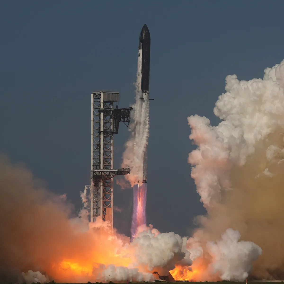 SpaceX rocket on the launch pad ahead of its record breaking initial public offering