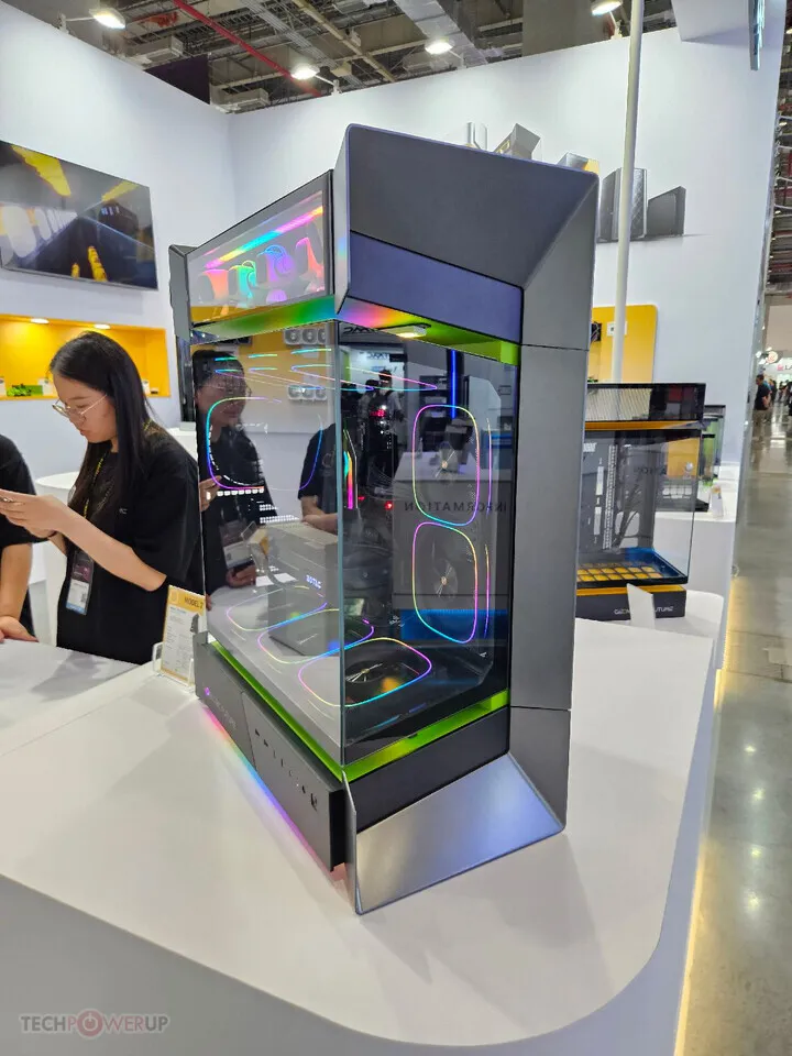 Geometric Future displays the Model 9 ultra-tower chassis and Model 7 prototypes at Computex 2026.
