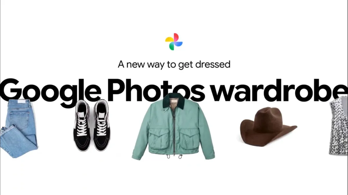 Google Photos interface displaying the new AI wardrobe feature for eligible premium subscribers