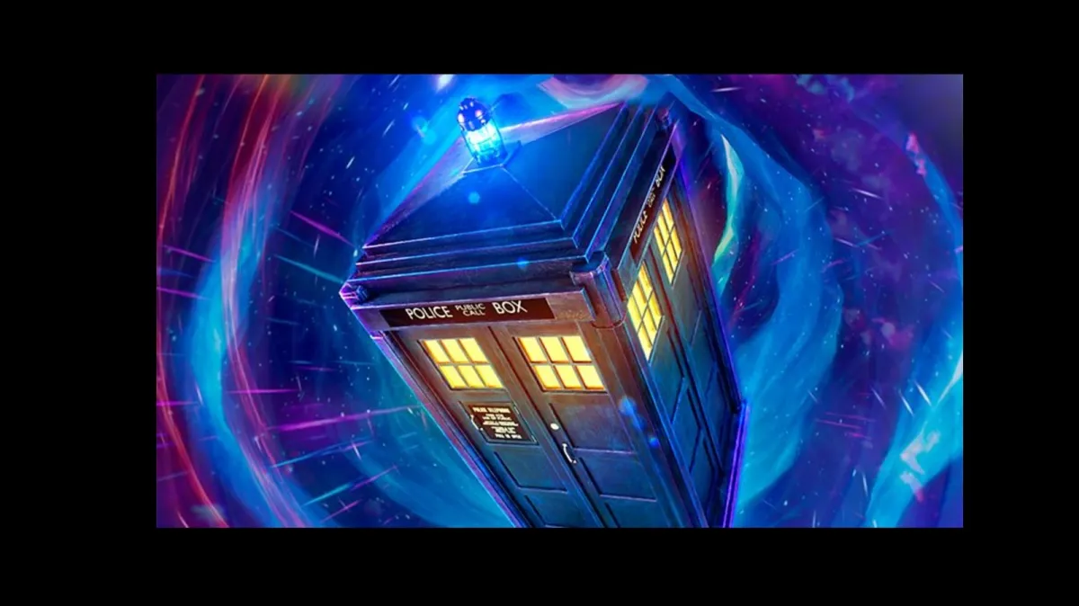 The graphic displays the Doctor Who logo alongside text about the series hiatus and BBC production changes.