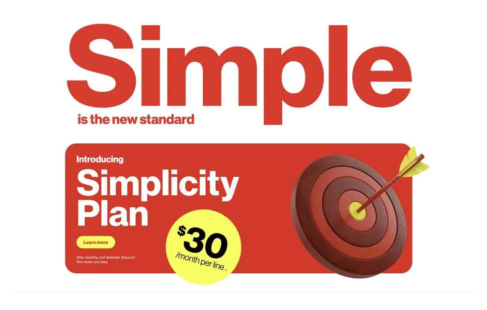 Verizon introduces the Simplicity plan with no activation fees, while the legacy myPlan structure remains active.