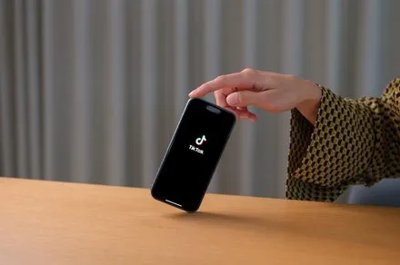 TikTok displays the integrated voice calling feature within its direct messaging interface.