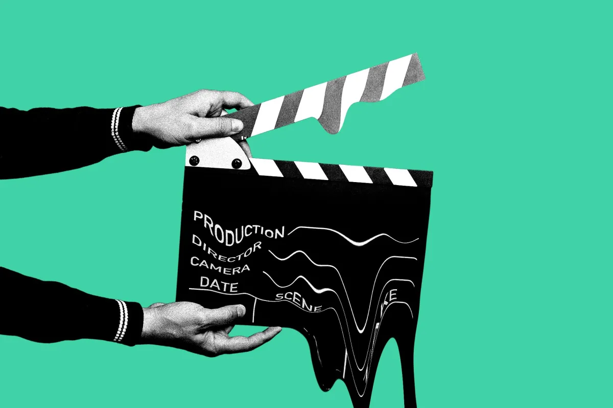 A computer screen displays artificial intelligence analyzing a film script for box office prediction metrics.