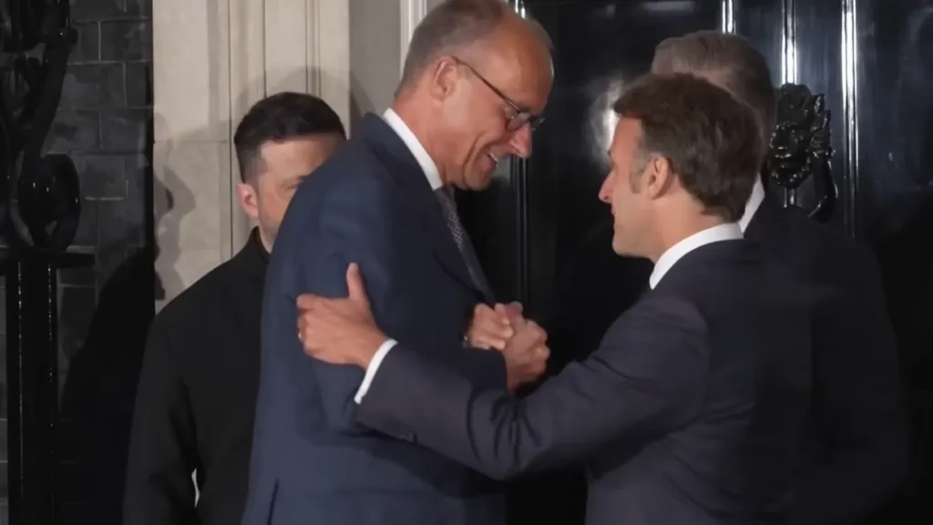 German Chancellor Friedrich Merz and French President Emmanuel Macron halt joint fighter jet development.