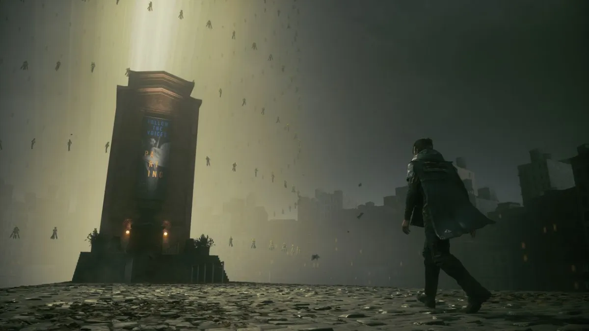 The illustration shows the open world Manhattan setting and linear dungeon paths in Control Resonant.