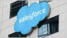Salesforce and Fin logos are displayed to represent the business acquisition.