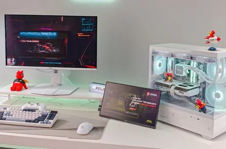 Exhibition displays featuring energy-efficient processors and advanced thermal management systems at Computex 2026