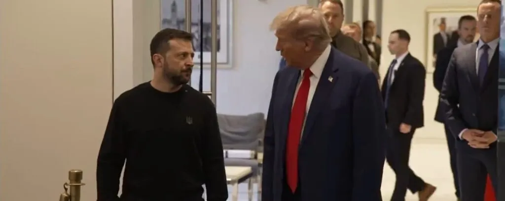 US President Donald Trump and Ukrainian President Volodymyr Zelensky discuss Ukraine at the G7 summit in France.
