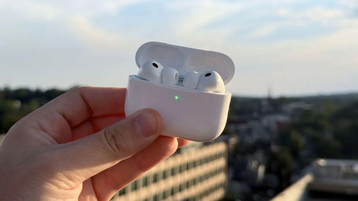 Apple AirPods Pro 3 earbuds and charging case