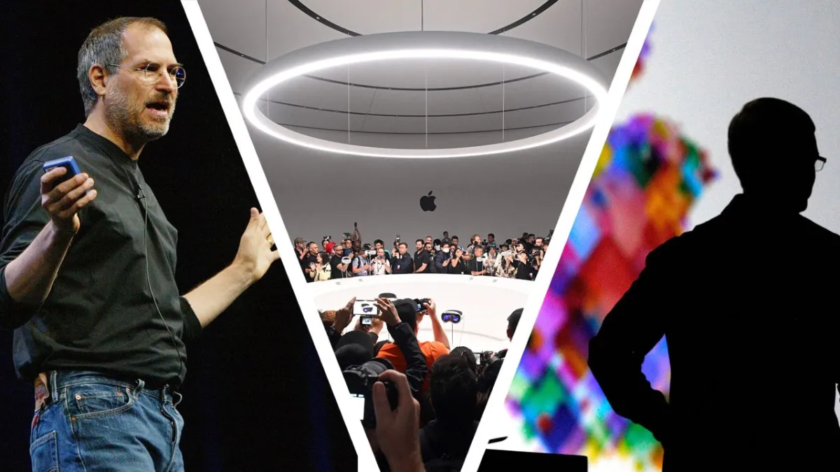 Apple's developer conference evolved over two decades, as shown by shifts in presentation styles and ecosystem priorities.