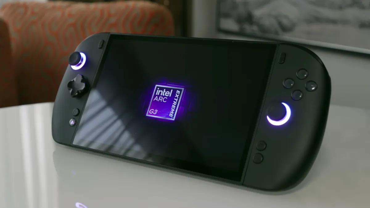 OneXPlayer 3 handheld gaming computer featuring an Intel Arc G3 Extreme processor and an 8.8-inch OLED screen with modular...