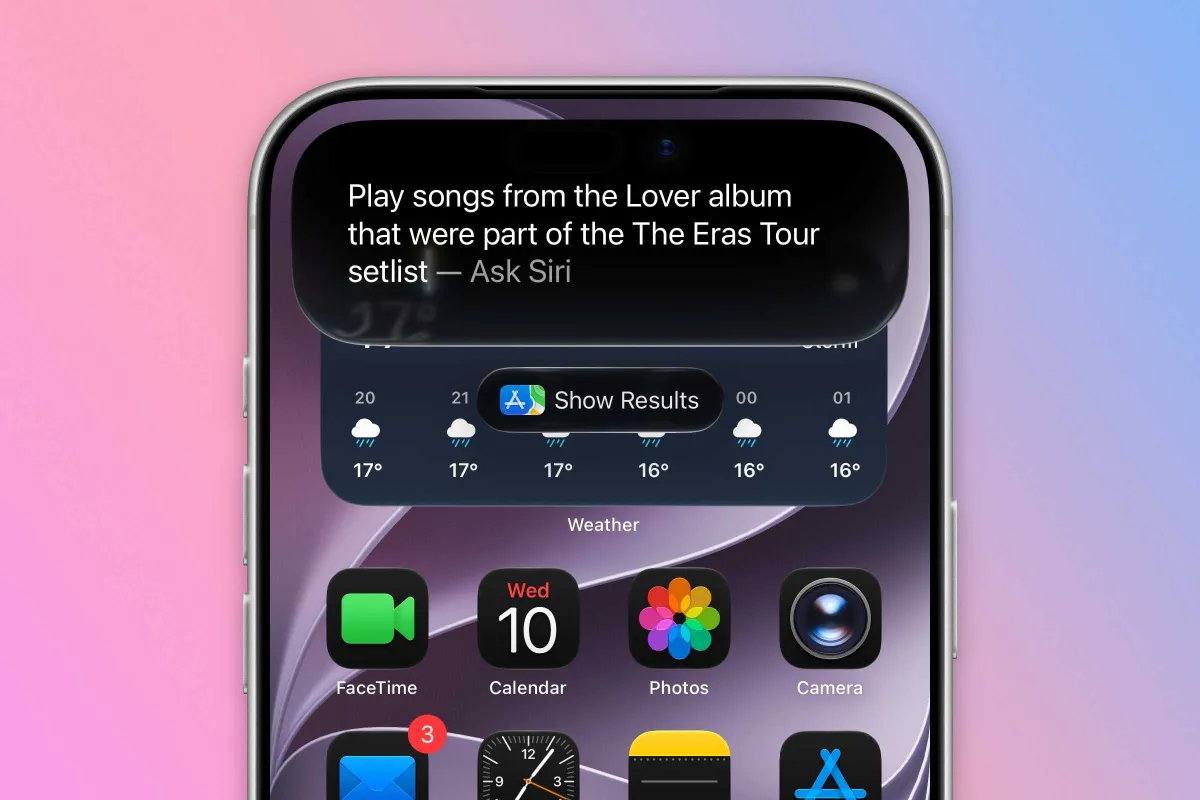 New Siri interface in iOS 27 showcasing artificial intelligence features
