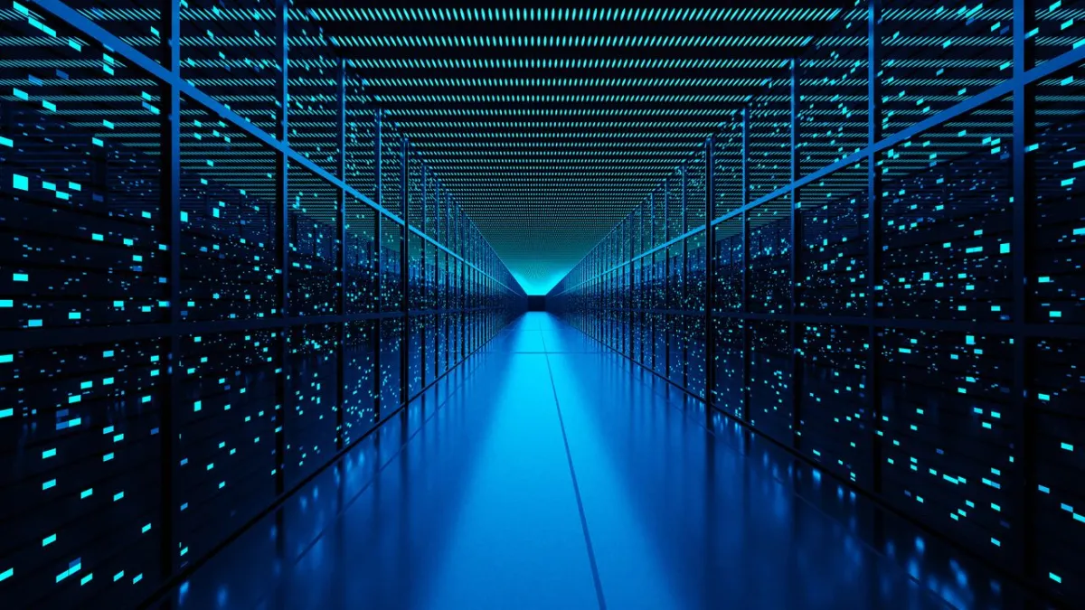 A conceptual illustration showing data jurisdiction boundaries and cybersecurity network infrastructure.