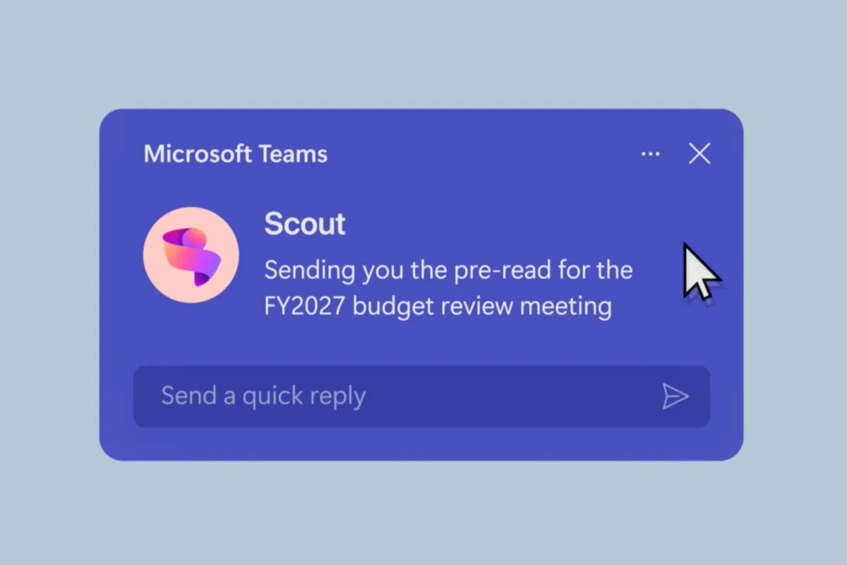 Microsoft Scout AI agent manages enterprise scheduling and workflow automation within the Copilot platform.