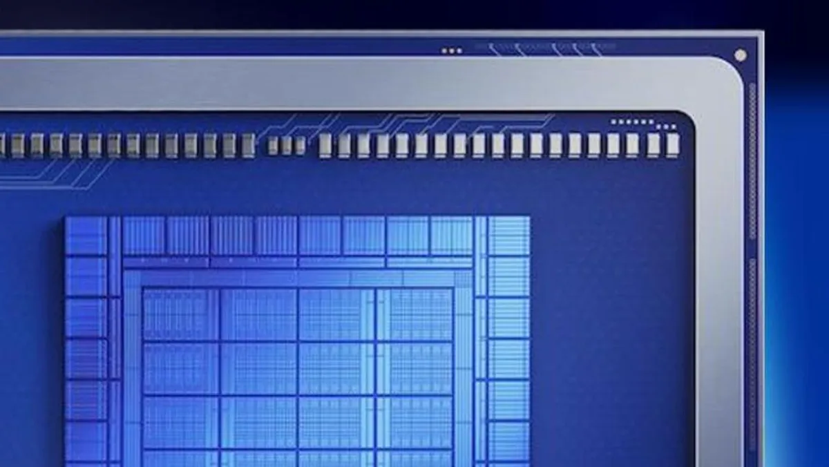 This diagram illustrates the Intel Crescent Island GPU architecture and its LPDDR5X memory configuration.
