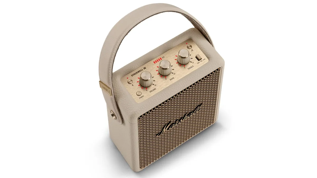 The Marshall Stockwell III portable speaker features modular construction and an extended battery design.