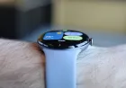 A Pixel Watch 5 prototype recovered from the seabed near St. Martin displays health sensor labels and the correct time.