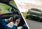 Porsche Cayenne Turbo Electric exterior shot highlighting charging port, aerodynamic body, and wheel design