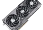 ASRock Radeon RX 9070 GRE Steel Legend graphics card with a triple fan cooler and RGB lighting.