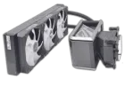 The ASUS ROG RYUO IV 360 ARGB cooler features an integrated AMOLED display and daisy-chained fans.