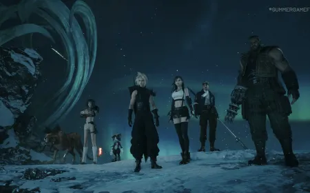 Official announcement banner for Final Fantasy VII Revelation confirms the trilogy conclusion and 2027 release date.