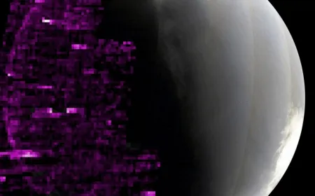 The MAVEN spacecraft orbiting Mars during its eleven-year atmospheric research mission