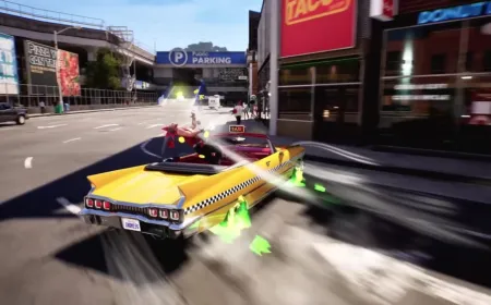Promotional artwork for the Sega Crazy Taxi revival features the classic taxi and title logo on a city street.