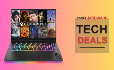 The HP Omen Max 16 gaming laptop includes an RTX 5070 Ti GPU, a 16-inch display, and 16GB of DDR5 RAM.