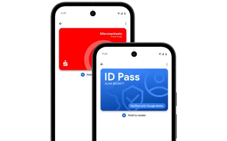 A smartphone displays a digital identification pass within the Google Wallet application.