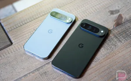 Google Pixel smartphone displaying a system update notification screen