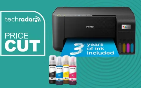 Epson EcoTank ET-2860 and ET-2861 printers shown side by side for hardware comparison