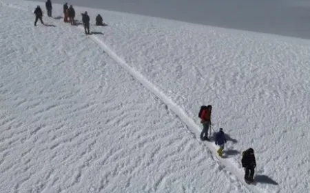 Modified Unitree G1 robot Pemba reaches the summit of Ecuador's Chimborazo volcano during a hybrid human-machine expedition.