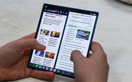 A conceptual rendering of Apple's foldable iPhone displays iOS 27 interface adjustments.