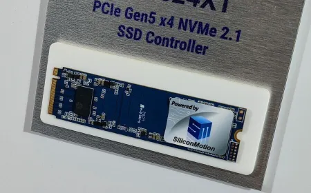 The Silicon Motion SM2524XT is a DRAMless PCIe Gen 5 SSD controller unveiled at Computex 2026.