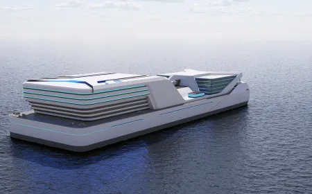 Floating data center platform utilizing LNG fuel cells and seawater cooling for marine computing operations.
