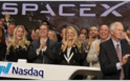 SpaceX shares trade on the Nasdaq following its market debut and valuation milestone