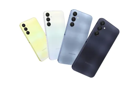 Samsung Galaxy A and M series devices displaying the One UI 8.5 update screen