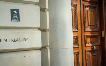 UK Treasury officials review financial data regarding the delayed shared service ERP program.