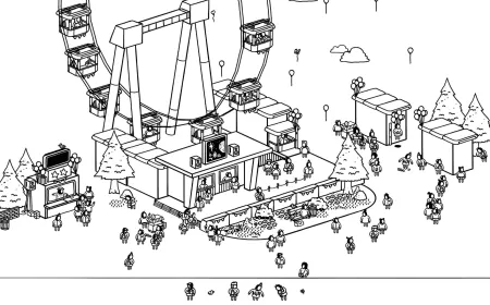 Wholesome Direct 2026 showcase featuring cozy games like Hidden Folks 2, In The Drift, and Moomin Midsummer Madness.