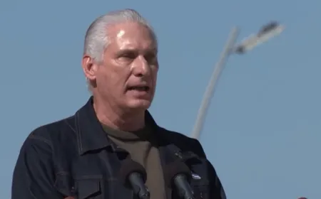 Cuban President Miguel Diaz-Canel addressing potential US strategic pressures on the island