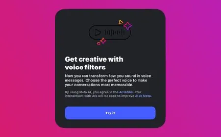 Instagram direct messaging interface displaying artificial intelligence voice message filters.