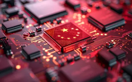 Nvidia semiconductor chips are displayed on a circuit board.