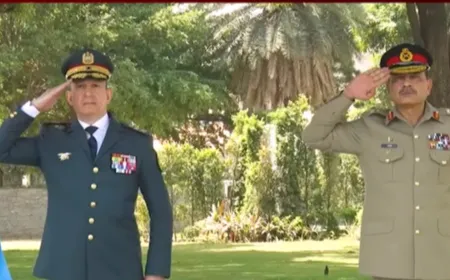 Pakistani and Lebanese military commanders meet to discuss defense cooperation during Middle East mediation talks.
