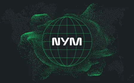 NymVPN interface showing post-quantum security settings and the beta ad-blocking feature toggle.