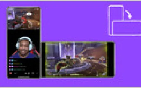 The Twitch interface displays the Dual Format feature with simultaneous horizontal and vertical streaming layouts.