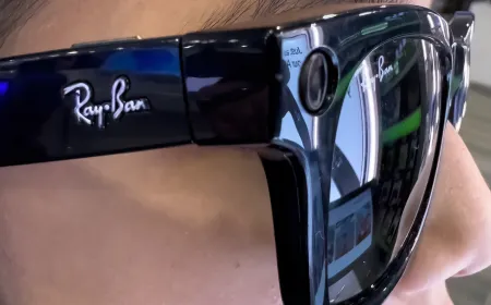 The graphic shows Meta smart glasses alongside a notification about removing dormant facial recognition code.