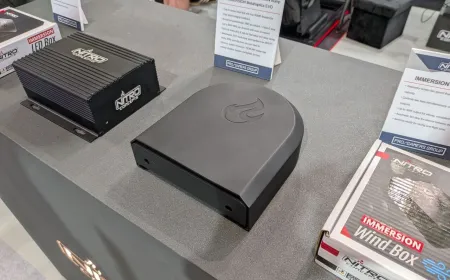 Nitro Concepts IMMERSION sim racing hardware display featuring wind simulation and Track kit at Computex 2026