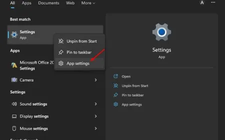 Windows 11 Settings app repair and reset options in the system settings interface.