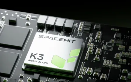 The SpacemiT K3 RISC-V system-on-chip features a compact desktop design with multi-core processing capabilities.