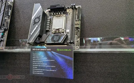 Maxsun iCraft Z890 ITX motherboard with active chipset and VRM cooling for Intel LGA-1851